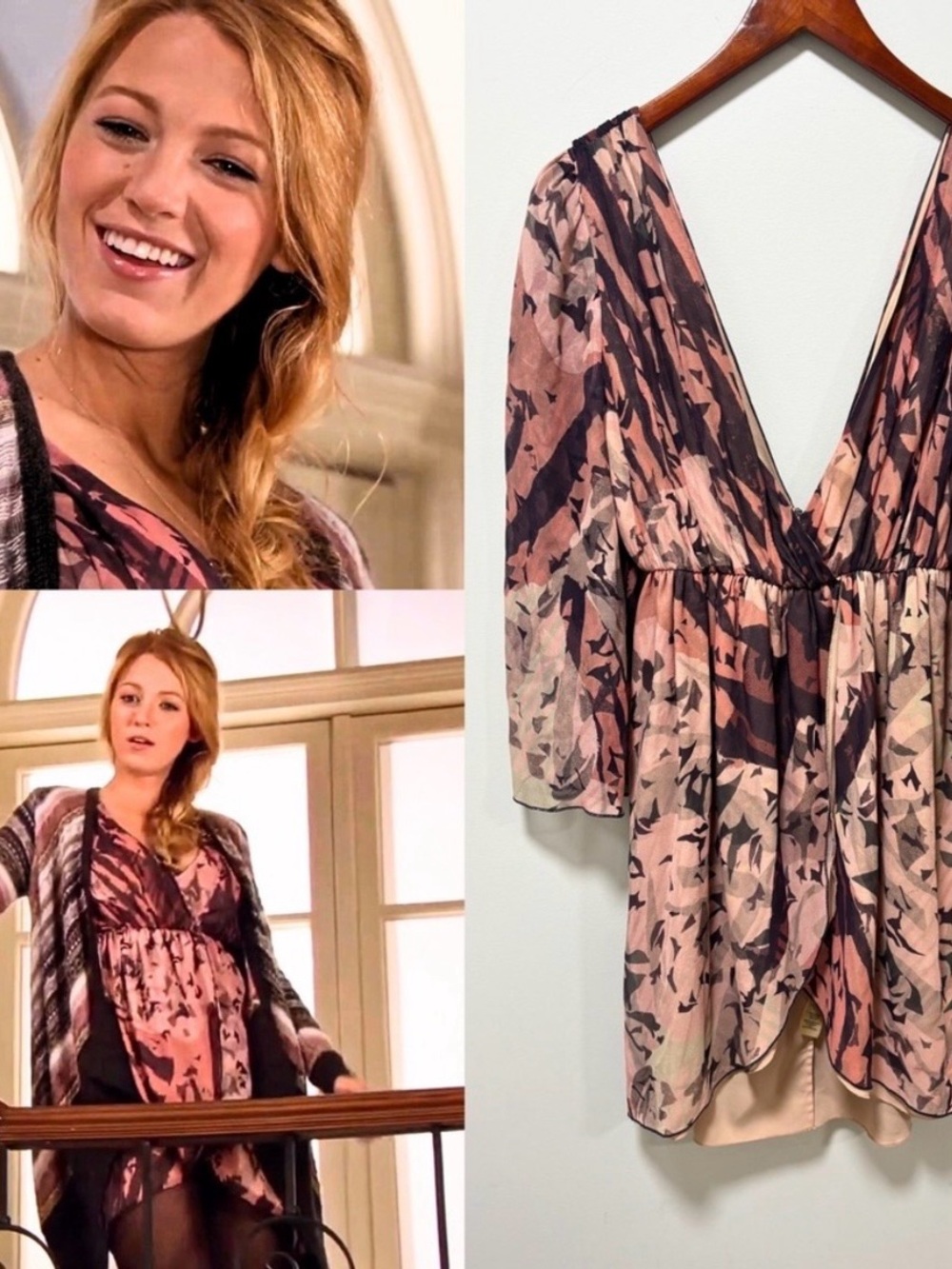 ASO Serena Van Der Woodsen in Gossip Girl Alice + Olivia Silk Mini Dress S